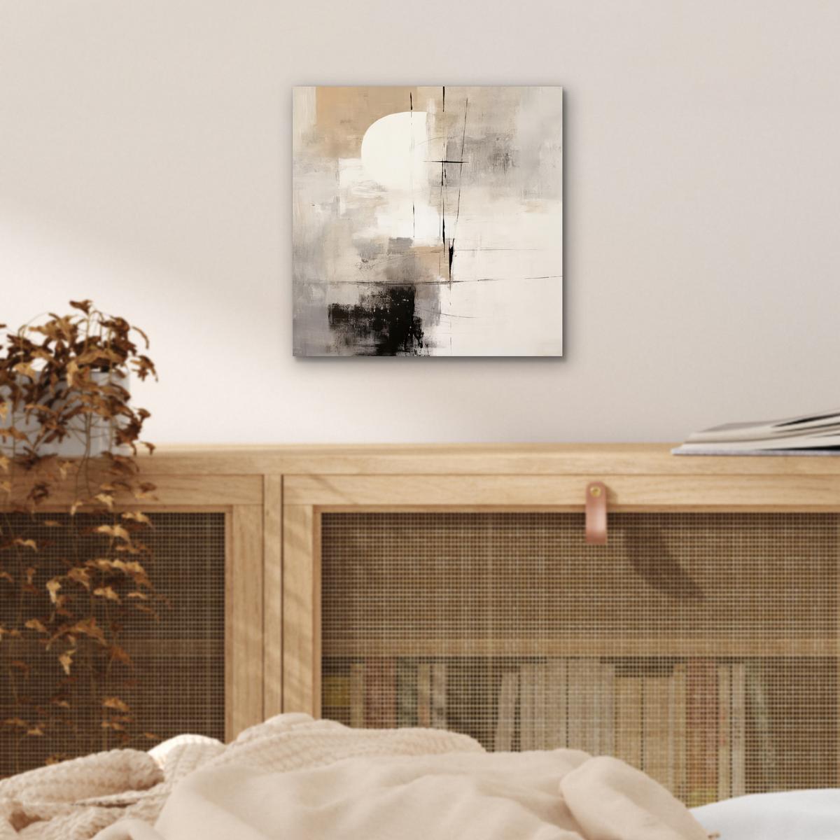 METALLBILD Abstrakt - Kunst - Grau 20x20 cm - Hellgrau, Metall (20/20cm) - MuchoWow