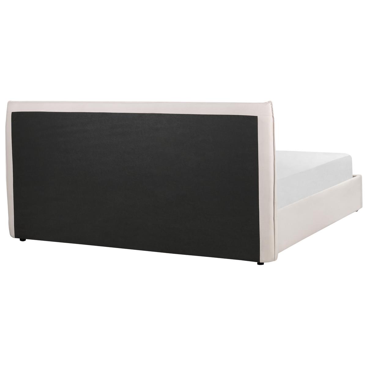 POLSTERBETT 180/200cm Cremeweiß Lavaur - Creme, Textil (180/200cm) - Beliani