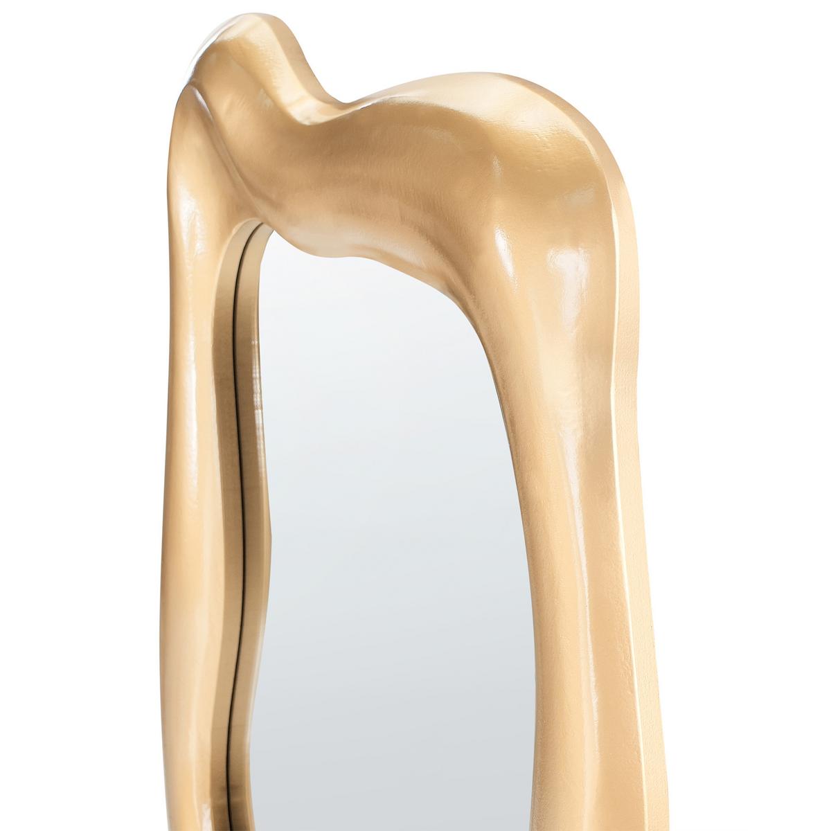WANDSPIEGEL 59/77 cm Gold Santec - Goldfarben, Holzwerkstoff (59/77/4cm) - Beliani