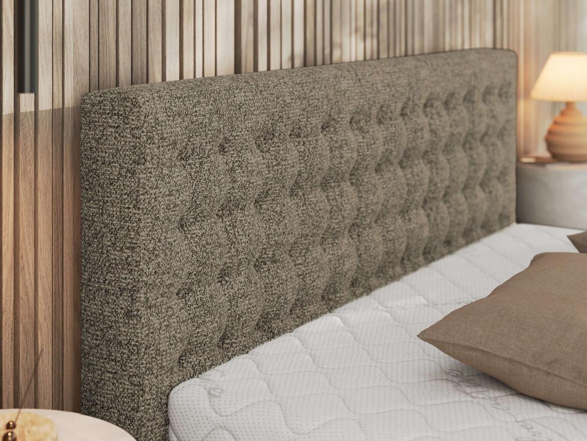 POLSTERBETT PAVO CLASSIC 200/200 - Grau Strukture - ohne Matratze - Grau, Textil (200/200cm) - MKS