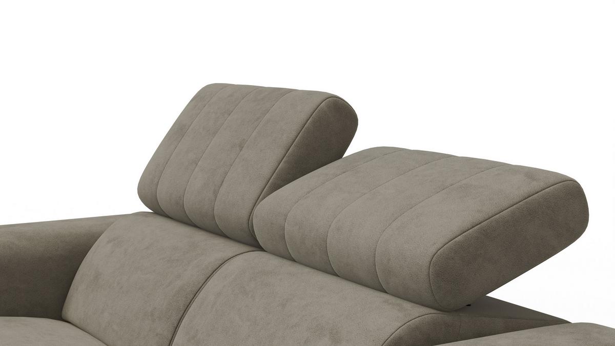 RELAXSOFA NORDEL 2-Sitzer, dunkles beige - Beige/Schwarz, Holz/Textil (150/80/105cm) - Wozimo