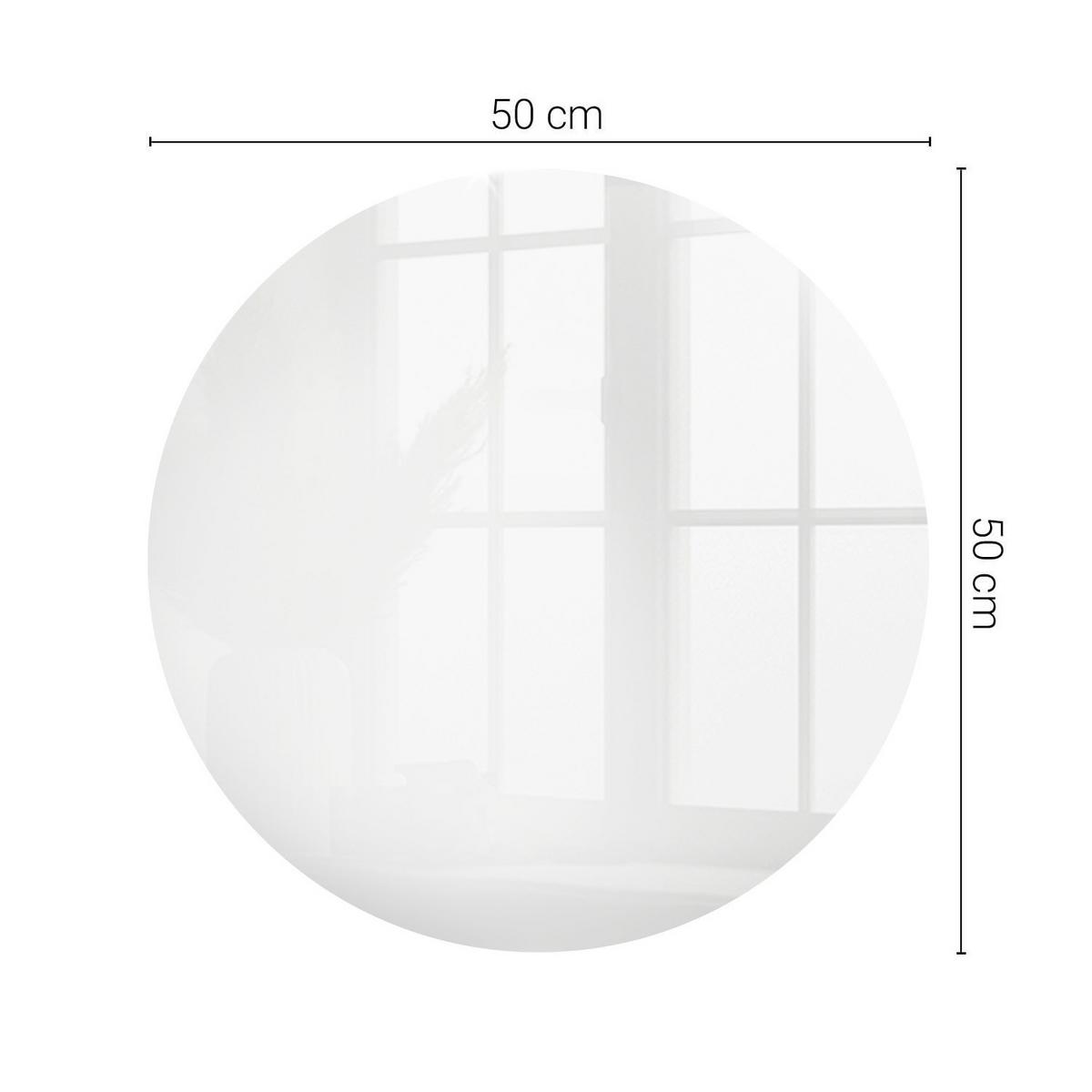 TISCHPLATTE fi50 cm Farbe Weiß, glatt - Weiß, Glas (0.4/50/50cm) - TULUP