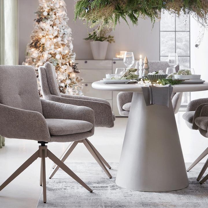 Frosty Winter Speisezimmer – Festliche Eleganz in Eisblau & Silber