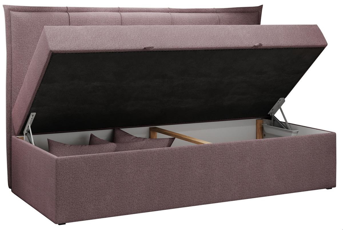 BOXBETT BANCO 90/200 Rosa Struktur - H3 - Rosa, Holz/Textil (90/200cm) - MKS