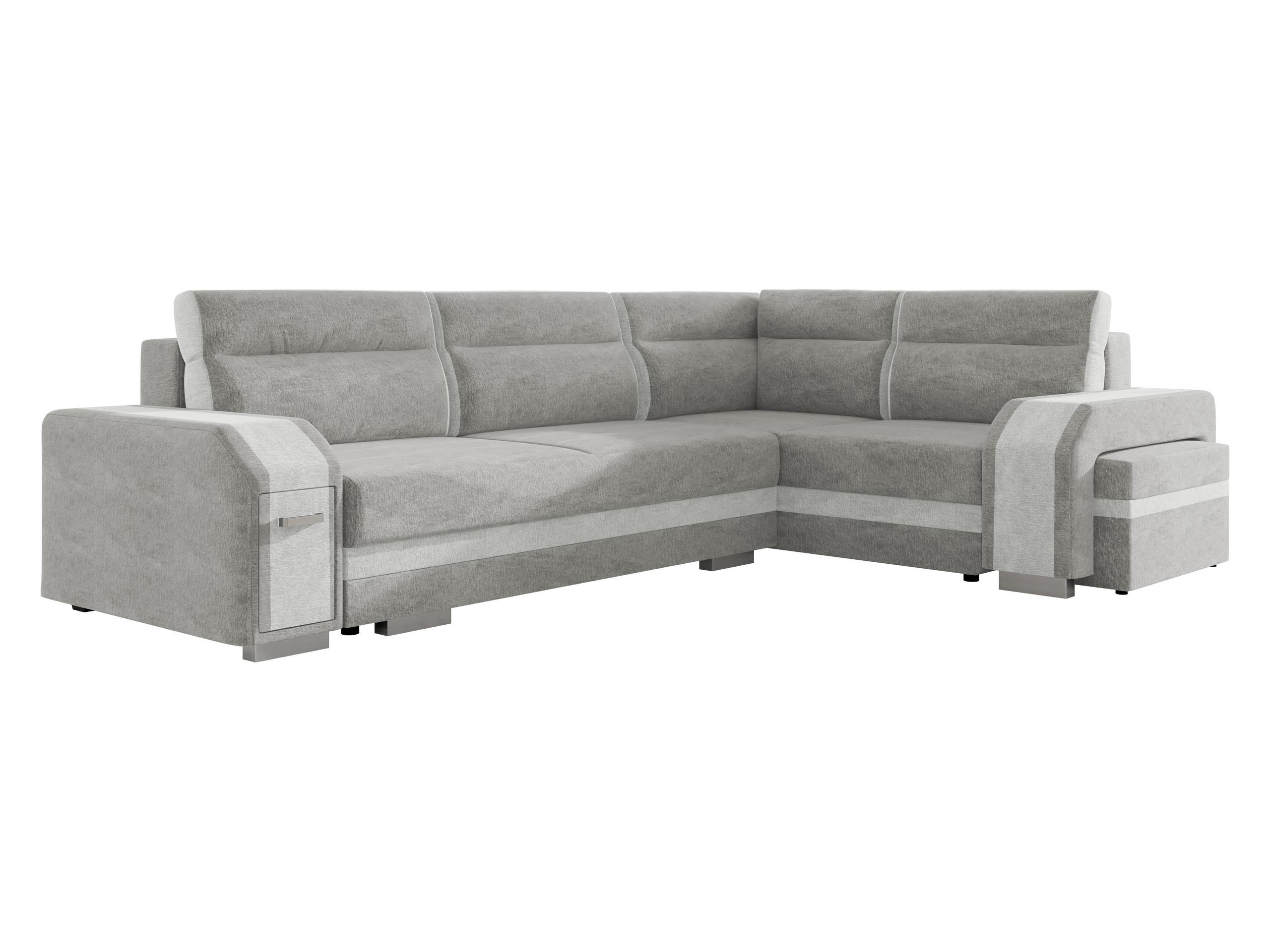 ECKSOFA Assan, Seite: Rechts - Chromfarben/Hellgrau, Holz/Kunststoff (305/205cm) - MIRJAN24