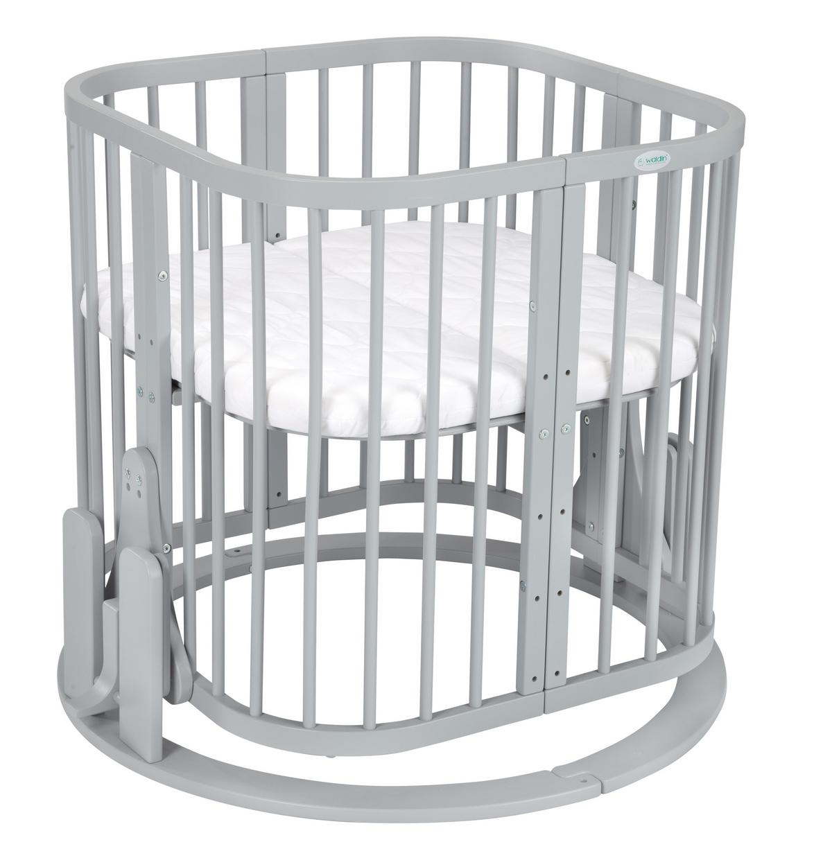 SCHAUKEL für Babybett 7in1, KEIN BETT - Grau, Holz - waldin