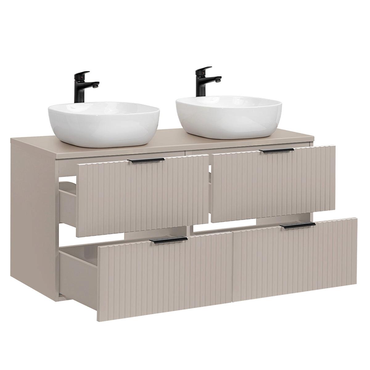 DOPPELWASCHTISCH 120.8cm Adriel Kaschmir - Beige, Holzwerkstoff (120.8/59/46cm) - Petits-meubles