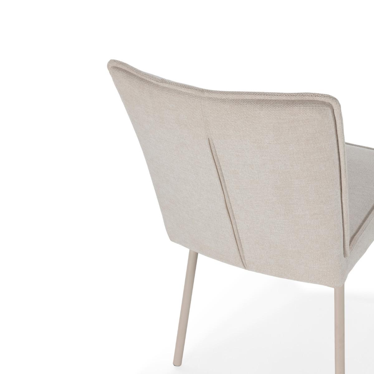 ESSZIMMERSTÜHLE STOFF 2er set 60/50,5/60 cm - Creme, Textil (60/50.5/53.5cm) - Calicosy