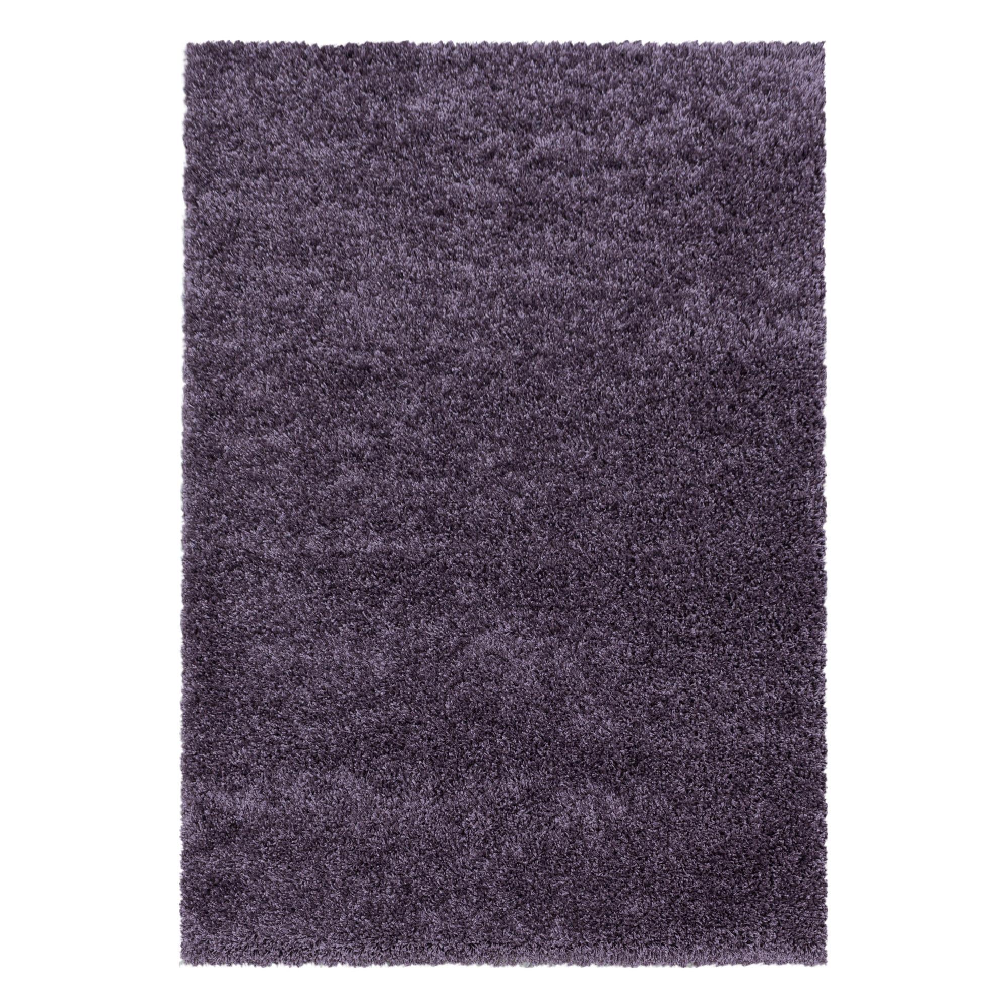 TEPPICH Hochflor SPREE in Violett, einfarbig, 100 x 200 cm - Lila, Textil (200/100cm) - KADIMA DESIGN