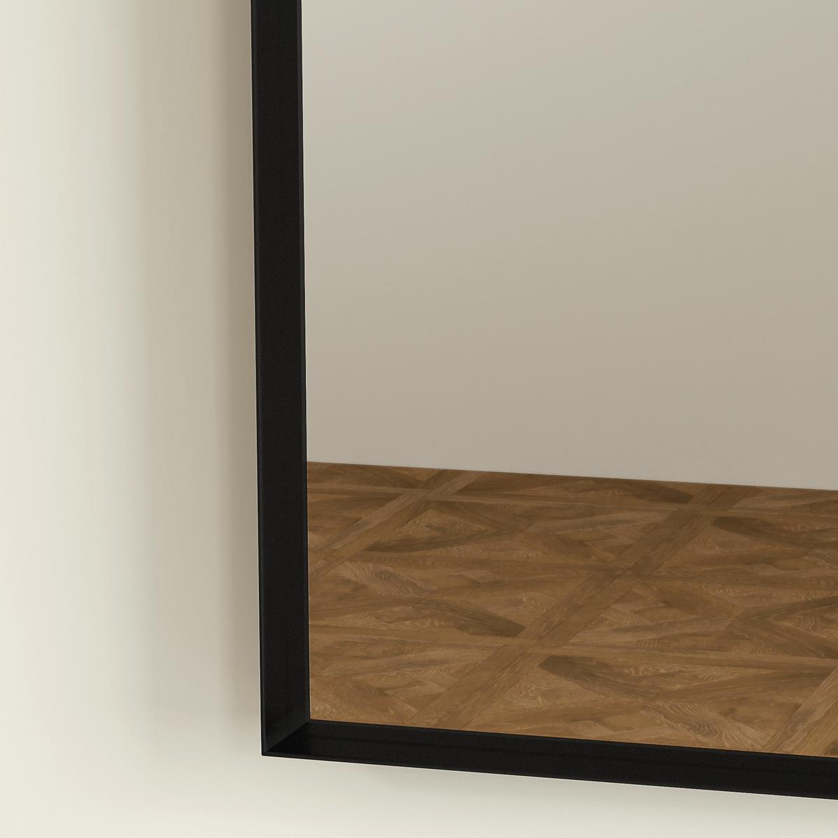 BADSPIEGEL 50 x 70 cm Spiegel mit Splitterschutzfolie, Schwarz - Schwarz, Glas (3/70/50cm) - HOMCOM