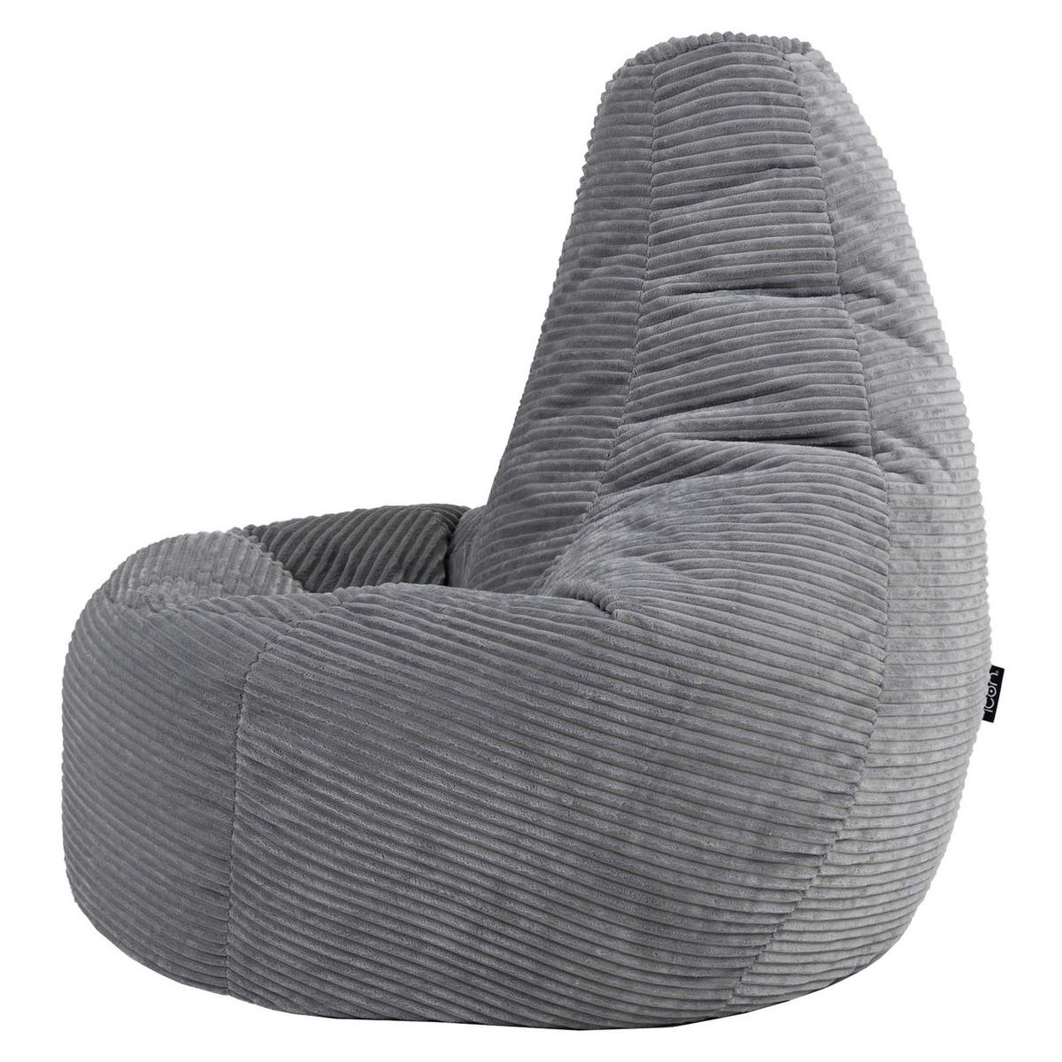SITZSACK Dalton XXL Cord - Grau, Textil (94/85/92cm) - icon