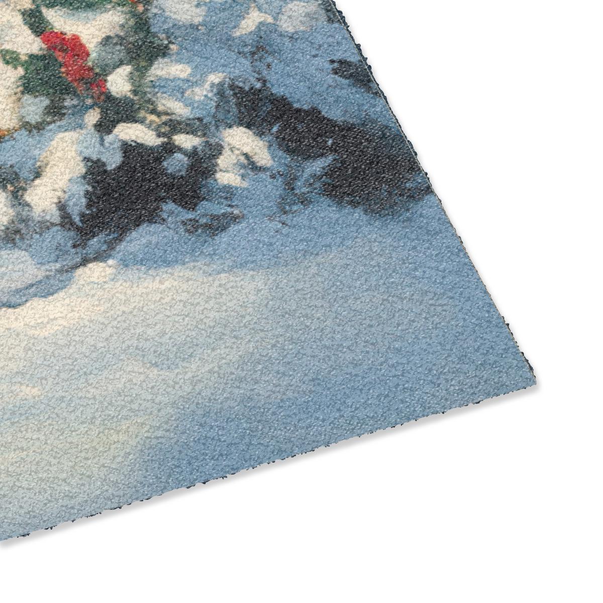 FUSSMATTE Weihnachten - Weihnachtsbaum - Winter - Zuhause - Schnee Schmutzfänger 90x60 cm - Multicolor, Kunststoff (90/0.4cm) - MuchoWow