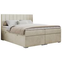 BOXBETT ALLY 120/200 Beige Velvet - H4 - Beige, Holz/Textil (120/200cm) - MKS