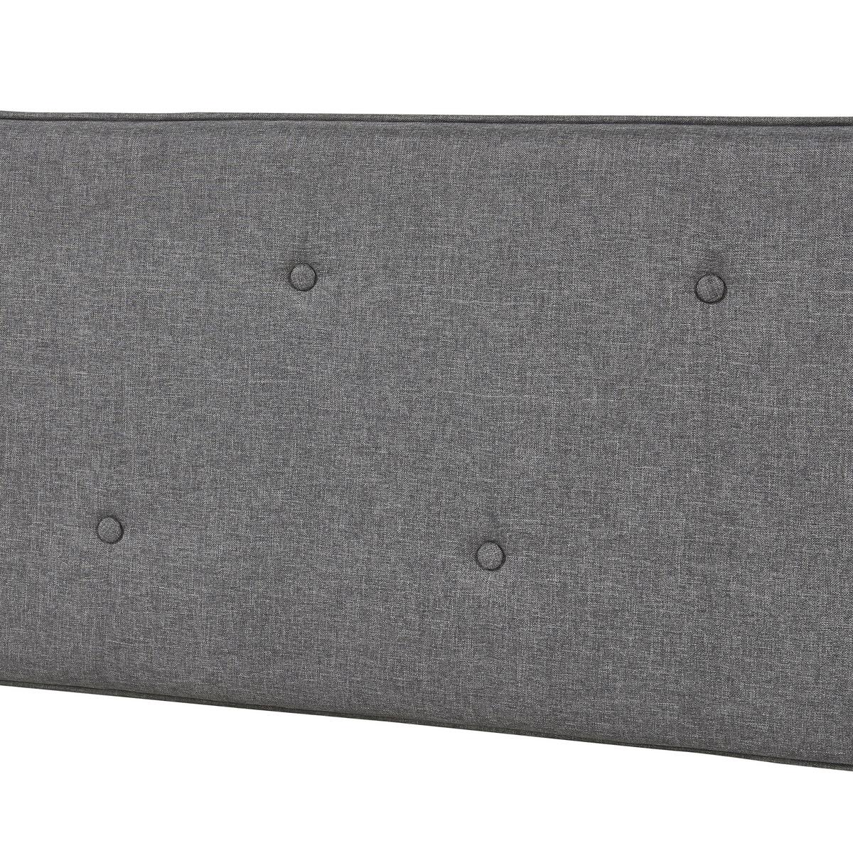 KOPFTEIL Tokke - Grau, Holzwerkstoff/Textil (180/4/48cm) - [en.casa]