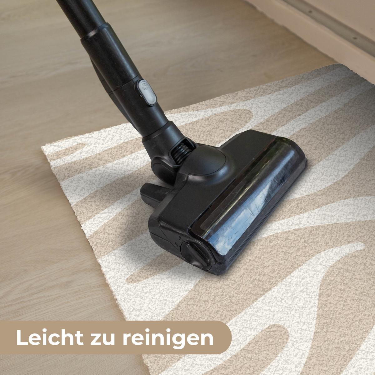 FUSSMATTE Zebramuster - Beige - Weiß - Tiermuster Schmutzfänger 90x60 cm - Beige, Kunststoff (90/0.4cm) - MuchoWow