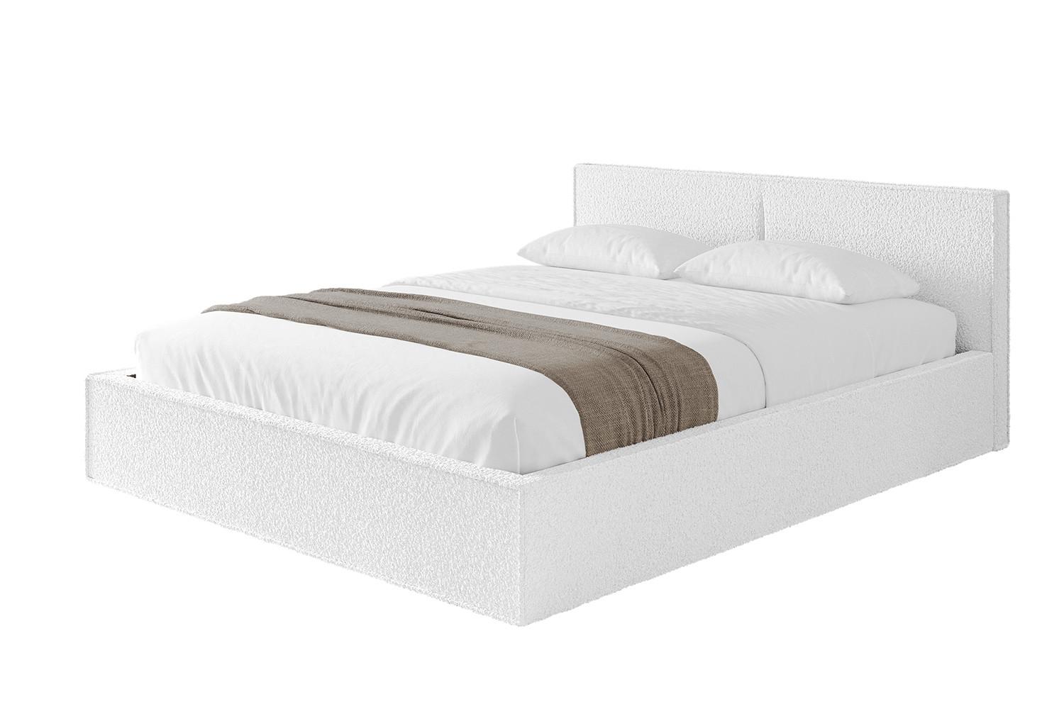 POLSTERBETT mit Bettkasten und Lattenrost, Boxbett ohne Matratze - EMMI-V1 180x200 Weiß - Weiß, Holzwerkstoff/Textil (180/200cm) - ALTDECOR