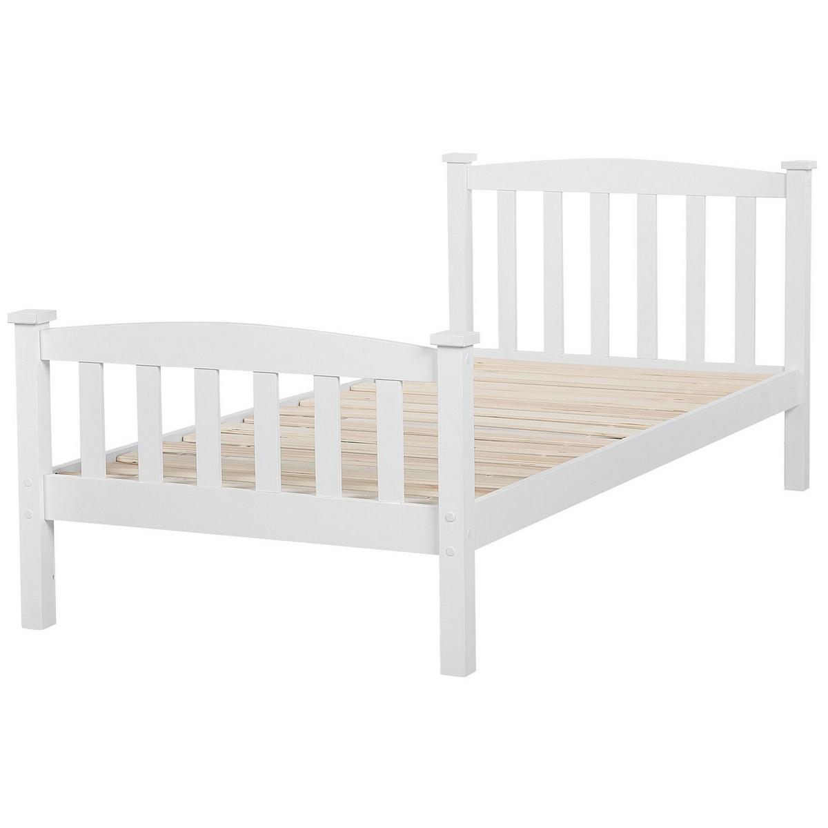 HOLZBETT 90/200cm Weiß Giverny - Weiß, Holz (90/200cm) - Beliani