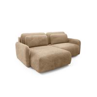 ECKSOFA Simone Mit Schlaffunktion - Hellbraun, Holzwerkstoff/Textil (240/165cm) - Fun Möbel