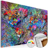 PINNWANDBILDER Bunt 90/60 cm - Multicolor, Naturmaterialien/Textil (90/60cm) - KUNSTLOFT