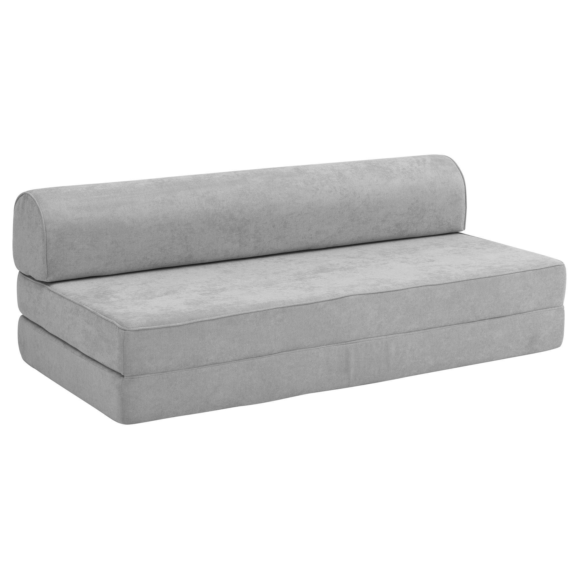 FALTSOFA Katusha Flachgewebe hellgrau - Hellgrau, Kunststoff (80/57/160cm) - 58aufmkessel