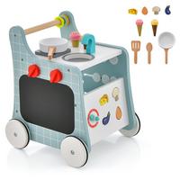 LAUFLERNWAGEN Blau - Blau, Holz (34/42/31cm) - COSTWAY
