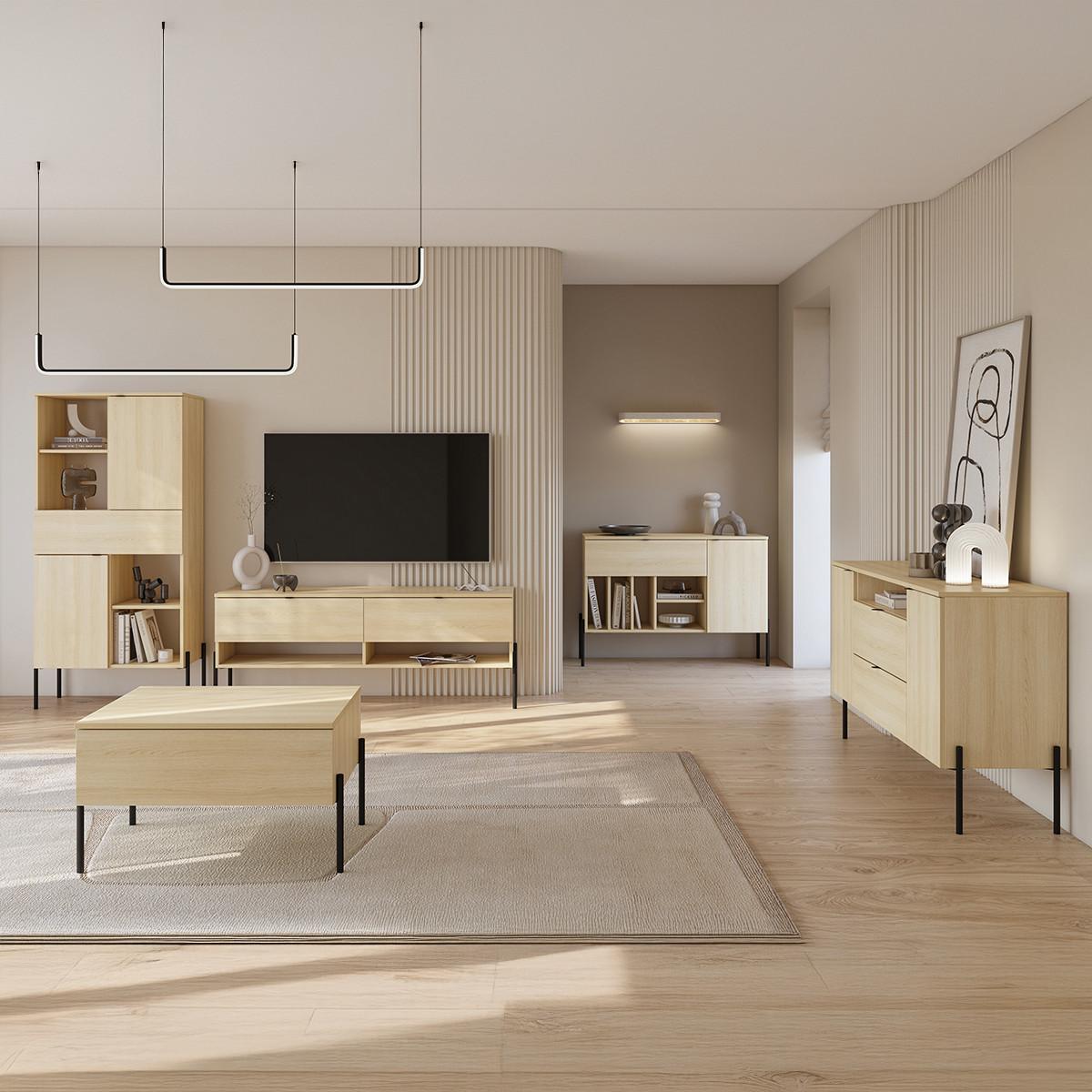 TV-MÖBEL Lucilla Holz - Braun, Holzwerkstoff (140/55/40cm) - Petits-meubles