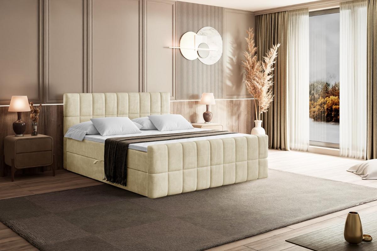 BOXBETT MIAMI-Z - 140x200 cm - H4 - Beige - Beige, Holzwerkstoff (140/200cm) - ALTDECOR