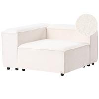 ECKMODUL Bouclé Cremeweiß Ardal - Creme, Textil (119/68/119cm) - Beliani