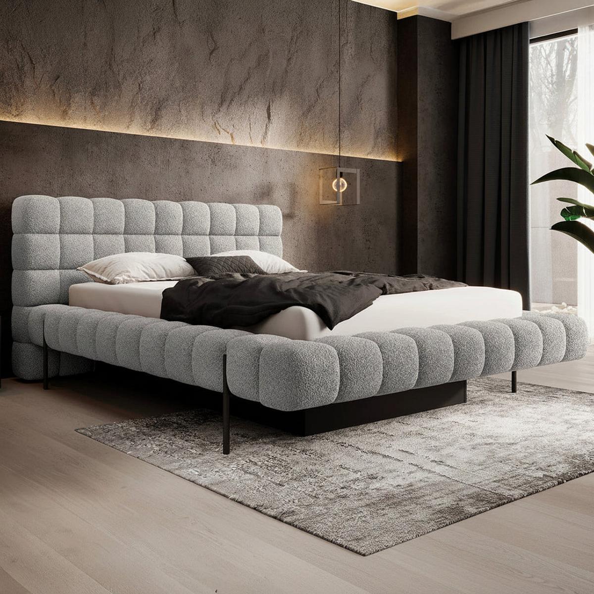 BOXBETT 160/200 Ezio Grau - Grau, Holz (160/200cm) - Petits-meubles