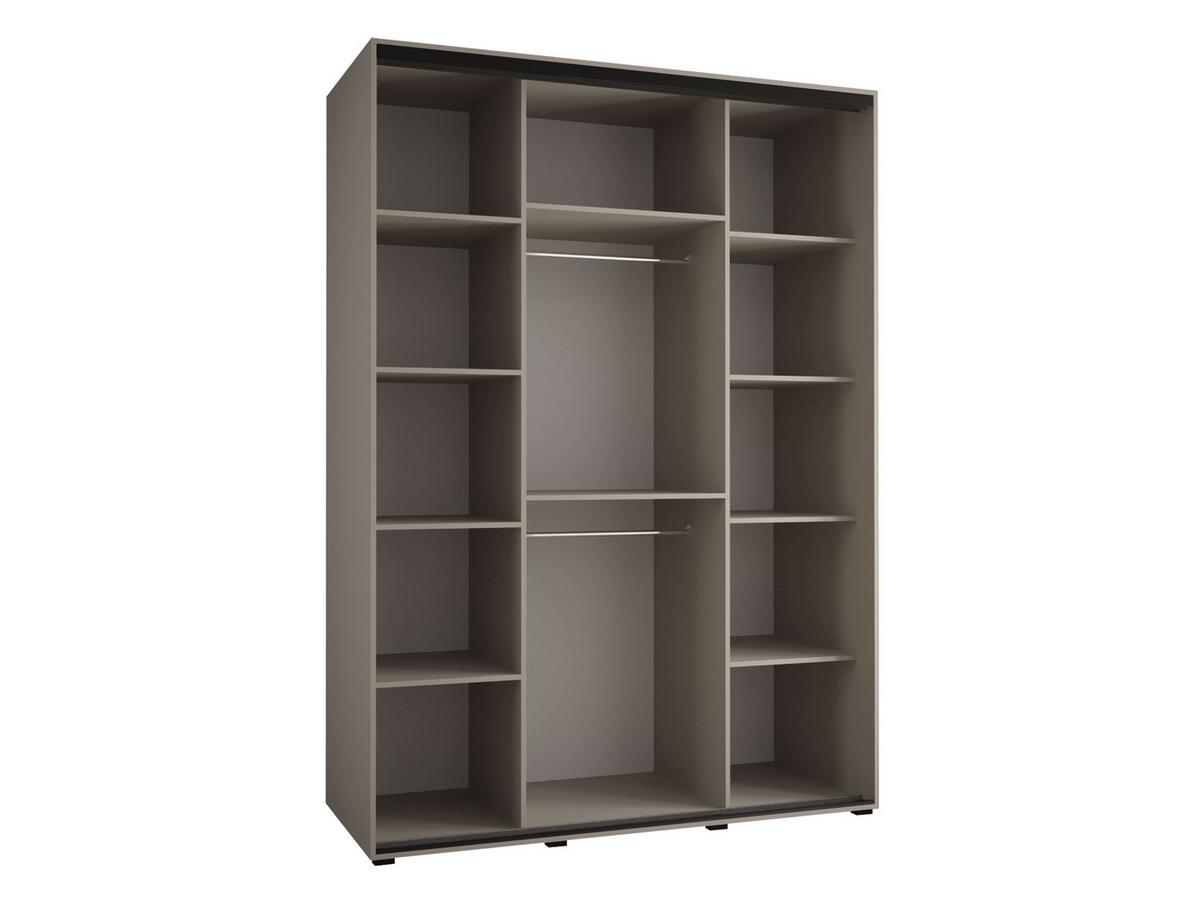 KLEIDERSCHRANK Dakota 3 180 cm - Beige/Schwarz, Holzwerkstoff/Kunststoff (180/235/60cm) - MIRJAN24