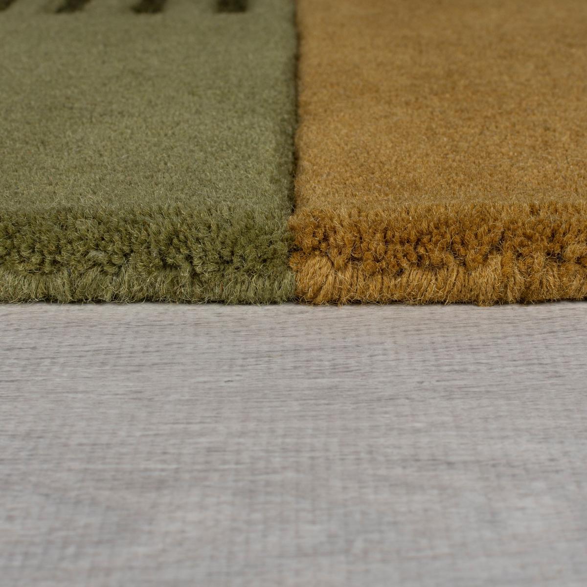 WOLLTEPPICH HALLEIN, abstrakt, aus Wolle, Grün, 200 x 290 cm - Grün, Textil (290/200cm) - KADIMA DESIGN