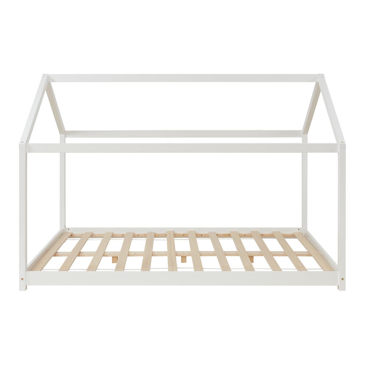 HAUSBETT Cerro - Weiß, Holz (120/200cm) - [en.casa]