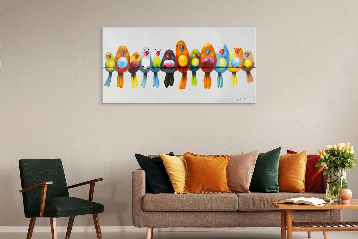 ÖLGEMÄLDE 120/60 cm - Multicolor, Holz/Textil (120/60cm) - KUNSTLOFT