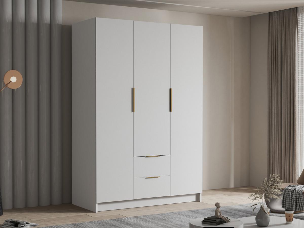 KLEIDERSCHRANK Calwi I - Goldfarben/Schwarz, Holzwerkstoff/Kunststoff (150/216/60cm) - MIRJAN24