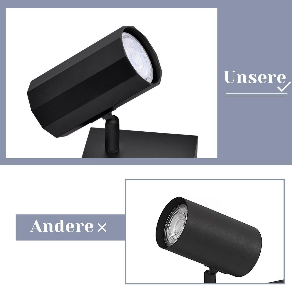 DECKENSTRAHLER Inga 1-flammig 10/11/3 cm - Schwarz, Metall (10/11/3cm) - Nettlife