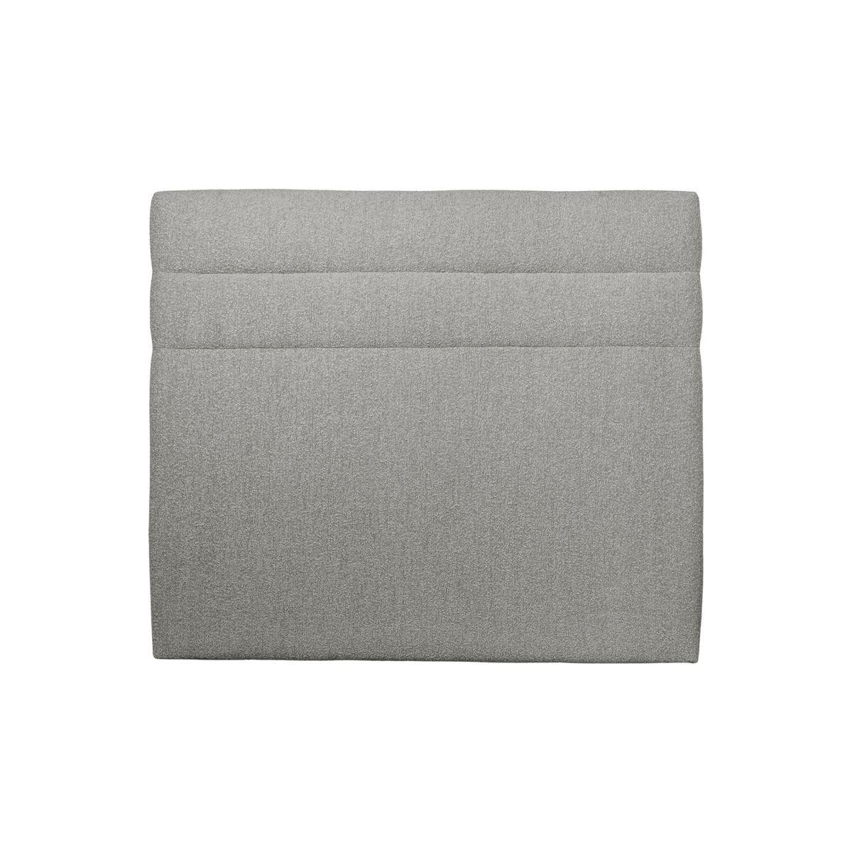 KOPFTEIL Modell Linien – Grauer Bouclé-Stoff 150 cm - Beige/Grau, Karton/Holz (150/120/10cm) - Sommeil de Plomb