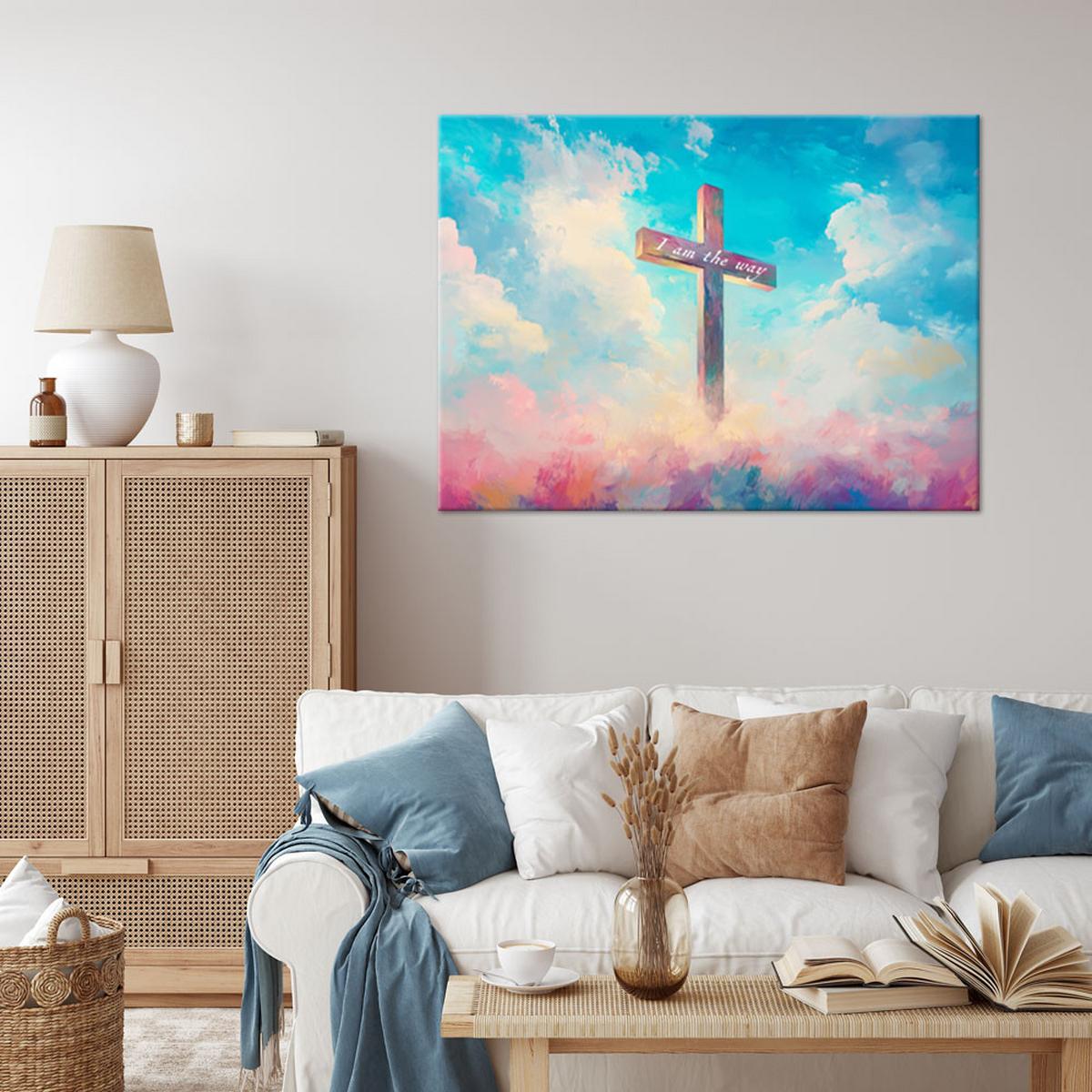 LEINWANDBILD Künstlerische und religiöse Werke 45x30cm - Multicolor, Textil (45/30cm) - Feeby