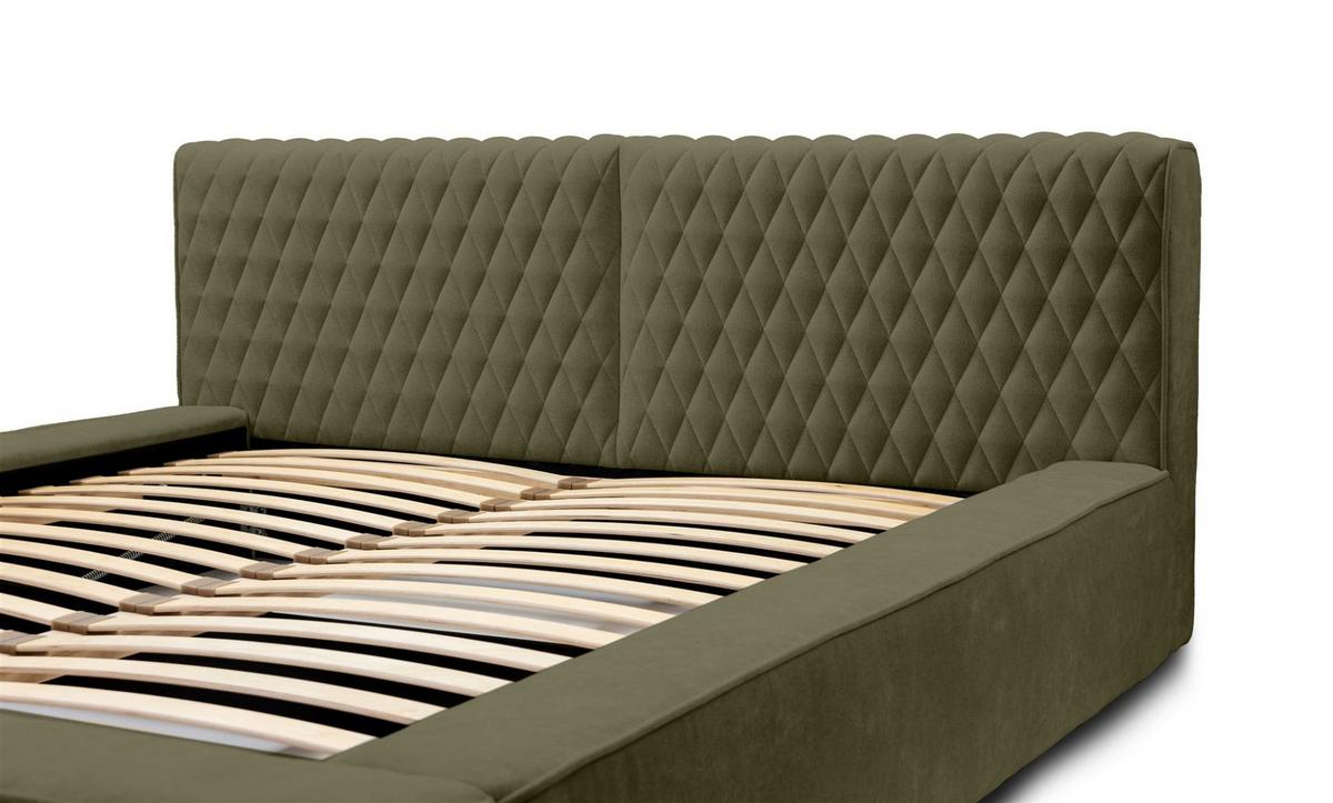 POLSTERBETT Norfolk In Ditra - Grün, Holzwerkstoff/Textil (160/200cm) - Fun Möbel