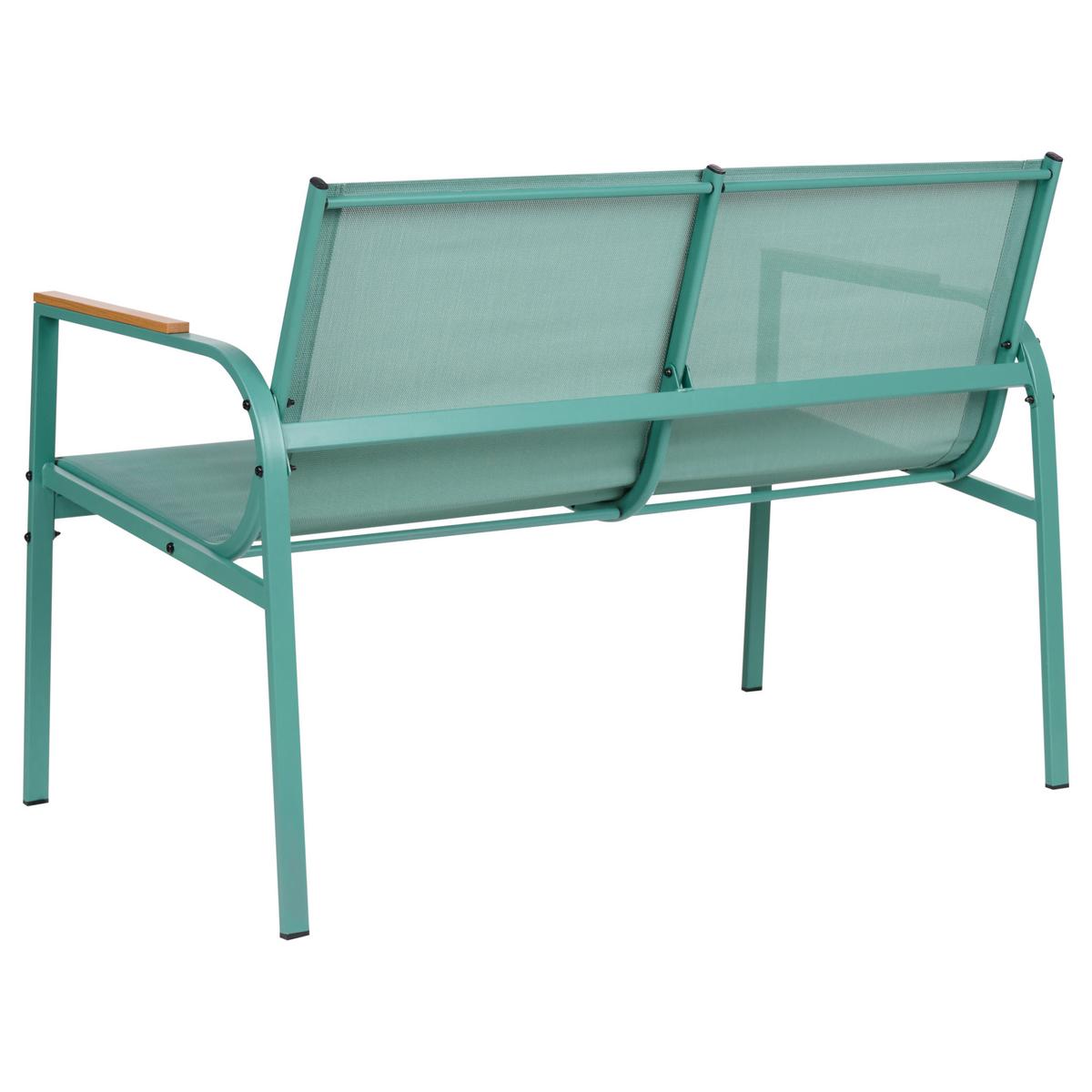 LOUNGE-SET mit Tisch 4-Sitzer Metall Grün Ledro - Grün, Metall - Beliani