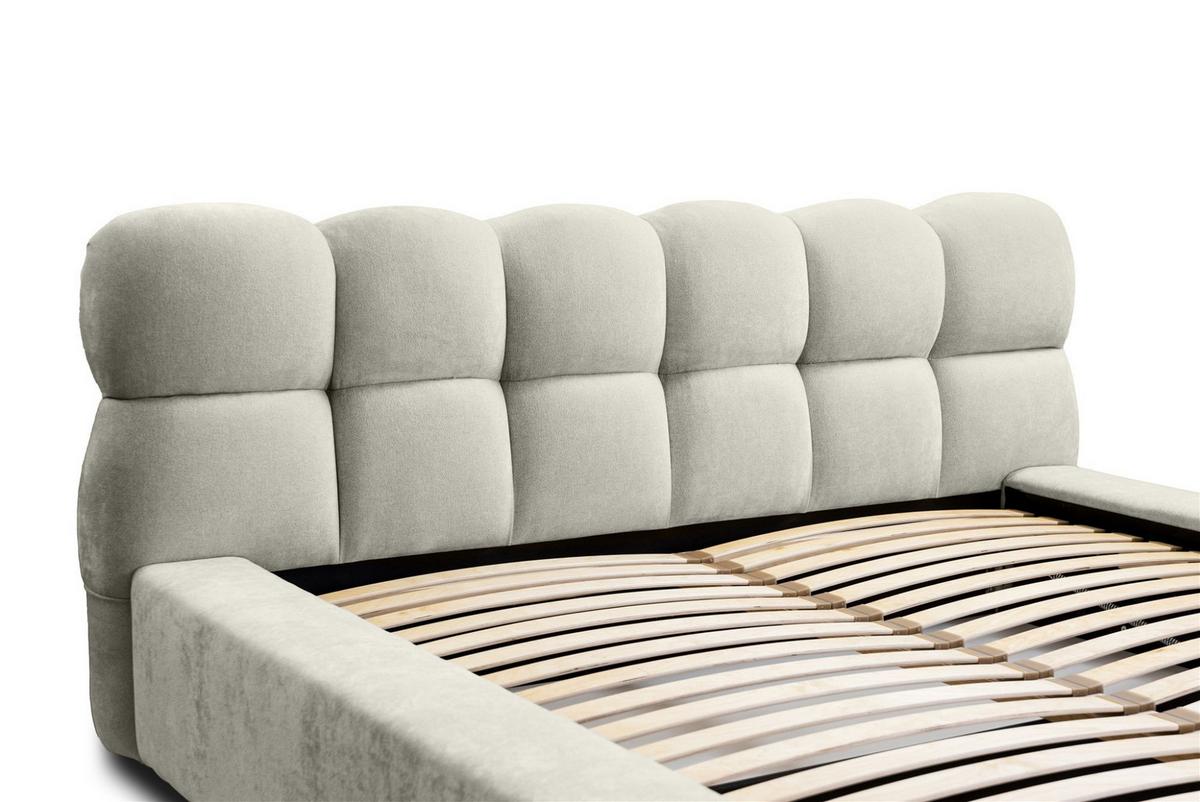 POLSTERBETT Grove In Ditra - Creme, Holzwerkstoff/Textil (180/200cm) - Fun Möbel