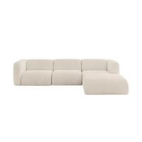 ECKSOFA Ottomane Rechts MIRA-L2 318x179x89 Beige Cord - Sandfarben/Beige, Holzwerkstoff/Kunststoff (318/179cm) - ALTDECOR