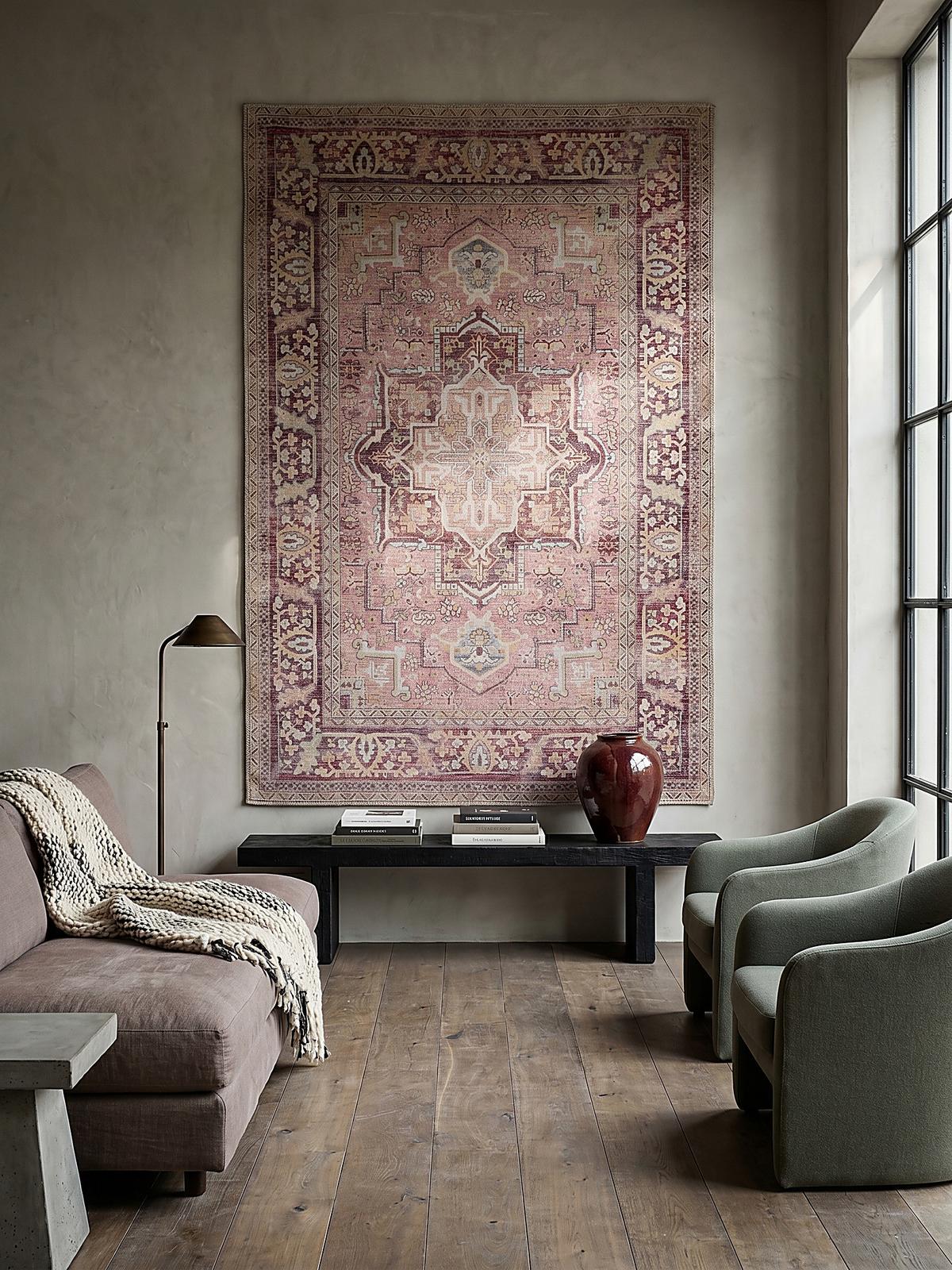 TEPPICH Waschbar HALD, klassisch im Vintage-Stil, Rosa, 80 x 150 cm - Rosa, Textil (150/80cm) - KADIMA DESIGN