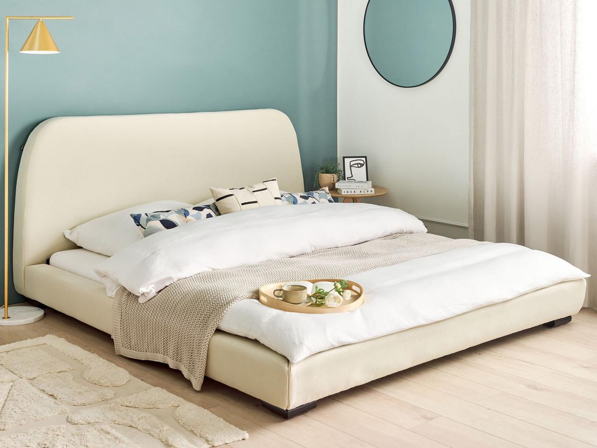 WASSERBETT 180x200 cm Beige Roisel - Creme, Textil (180/200cm) - Beliani