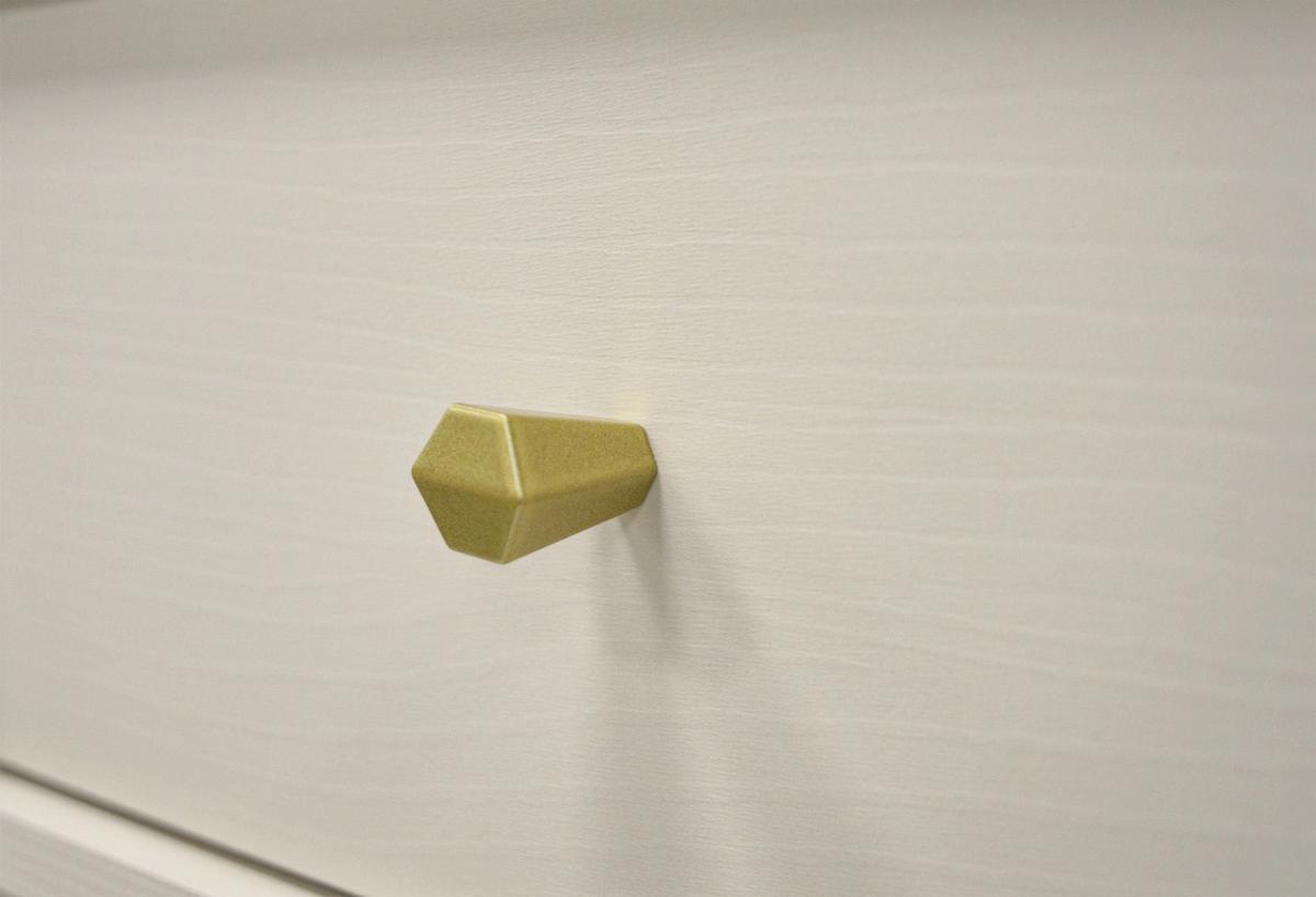 NACHTTISCH Oktio Sandbeige 52 cm - Beige/Goldfarben, Holzwerkstoff/Metall (51.8/50/40.8cm) - Selsey