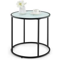 BEISTELLTISCH Schwarz - Schwarz, Glas (50/50/50cm) - COSTWAY