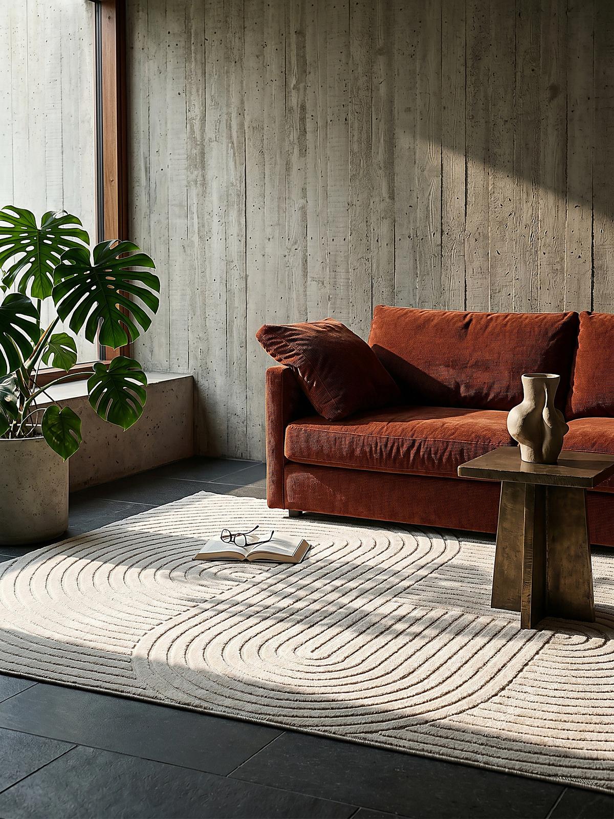 TEPPICH Outdoor Geometrisch MEZEN Polypropylen Creme 140 x 200 cm - Beige, Textil (140/200cm) - KADIMA DESIGN