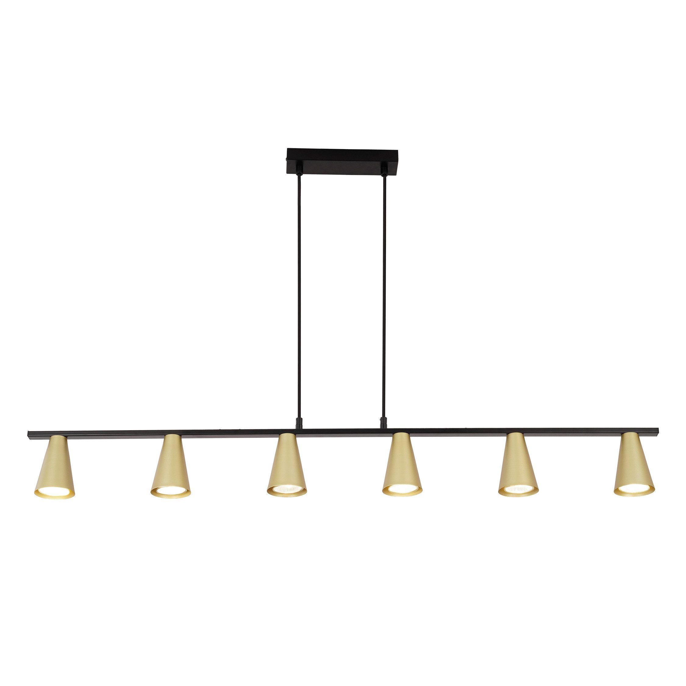 PENDELLEUCHTE Violet 110/7/160 cm - Goldfarben, Metall (110/7/160cm) - ZMH