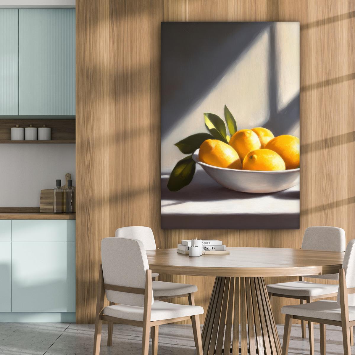 LEINWANDBILD Zitronen - Stilleben - Gelb Deko XXL 80x120 cm - Gelb, Textil (80/120cm) - MuchoWow