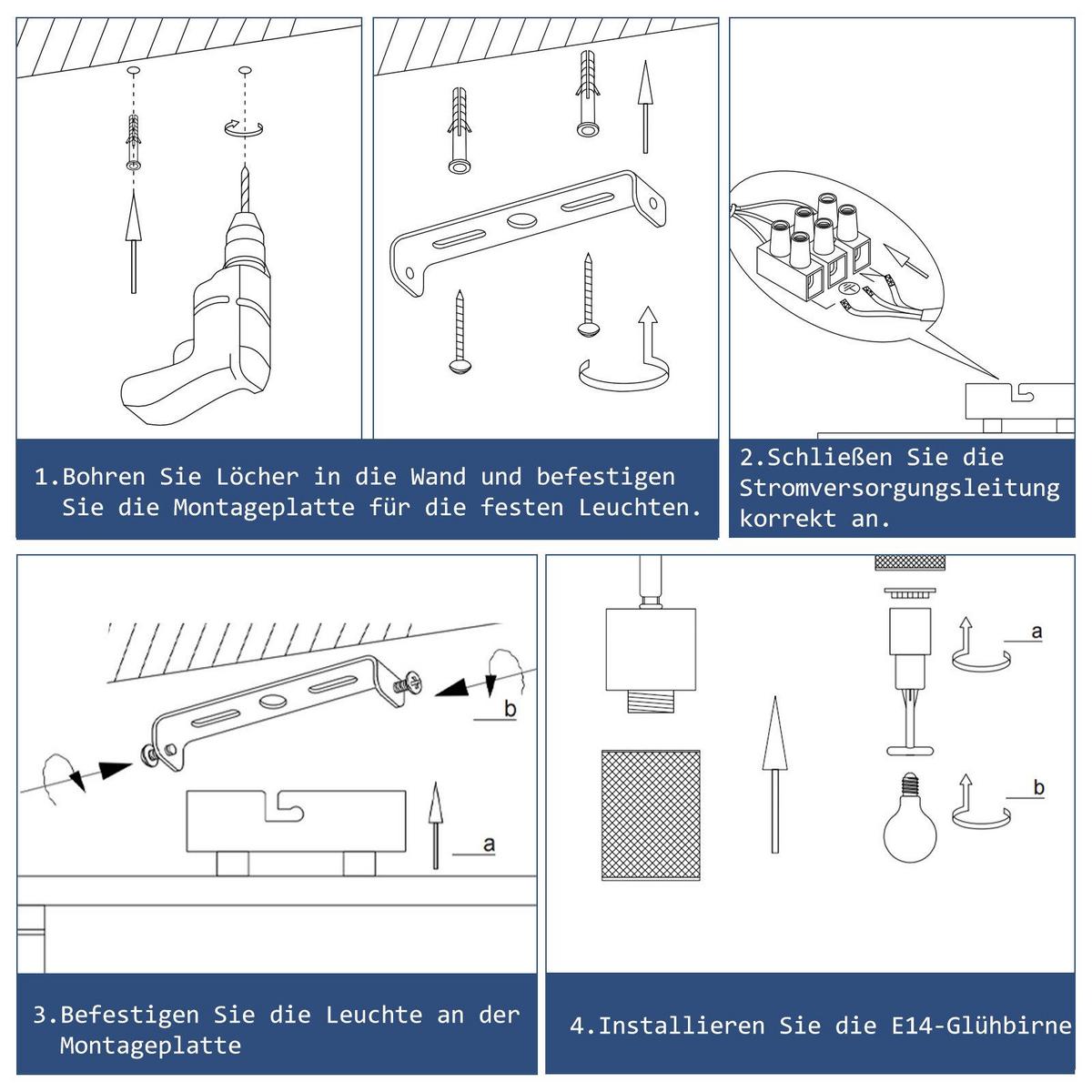 DECKENSTRAHLER Wilhelmshaven 4-flammig 62.5/9/23 cm - Schwarz, Metall (62.5/9/23cm) - Nettlife