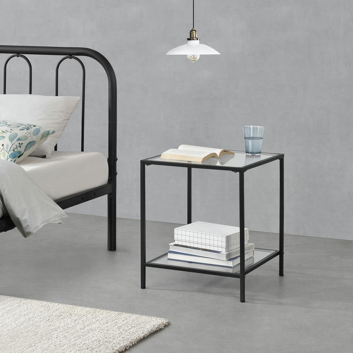 BEISTELLTISCH Norrtälje - Transparent, Glas (45/45/55cm) - [en.casa]